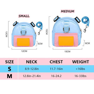 High Quality Outdoor Travel Cartoon Cute Adjustable <b>Cat</b> Dog Harness <b>Backpack</b> Custom Logo Pet <b>Backpack</b> Harness - Product Image 3