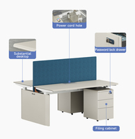 Bureau de travail électrique réglable en hauteur en bois moderne pour personnel, avec écran et armoire – Vente en gros OEM/ODM