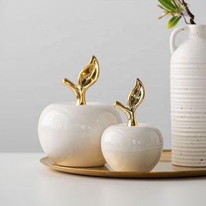 Ornements de table créatifs en céramique nordique <span class=keywords><strong>pomme</strong></span> de Noël noir blanc Art minimaliste moderne décor à la maison de luxe - Product Image 2