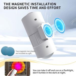 Magnetic Wall <b>Light</b> 1500mAh Motion & <b>Light</b> <b>Sensor</b> RGB <b>LED</b> Easy Install Wireless for Hallway Bathroom Bedroom Home Night <b>Lights</b> - Product Image 3