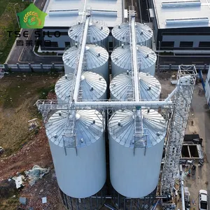 Silos de acero de grano inferior tipo tolva de montaje de pernos de ganado para granja de maíz