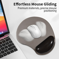 Tapis de souris ergonomique pour jeux, repose-poignets, base antidérapante en PU et silicone, transparent, confortable, tapis de bureau pour PC, Kelida 229x198mm
