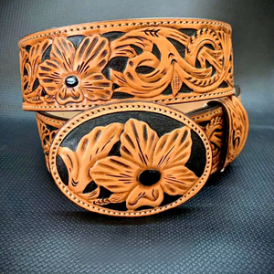 Cinturones Cuadrados de Cuero Vacuno Genuino, Ecológicos, Vintage, Personalizados, Unisex, con Hebilla de Acero, 38 cm de Ancho, Diseño Sólido, para Bodas y Fiestas, Venta al Por Mayor - Product Image 5