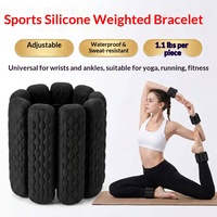 Gelang Pemberat Pergelangan Kaki dan Tangan Tanpa Paten 2LB, Silikon, Dapat Dipakai untuk Olahraga, Gelang Pemberat untuk Wanita dan Pria