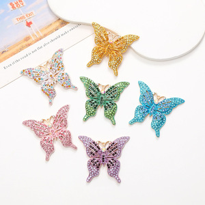Full Diamond Luxury butterfly Charms love Shoes scarpe fiore DIY Flatback Luxury Designer decorazione per cianfrusaglie - Product Image 3