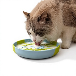 Plato de Enriquecimiento Interactivo Antideslizante de Silicona con Ventosa <span class=keywords><strong>para</strong></span> Perros y <span class=keywords><strong>Gatos</strong></span>, Comedero Lento Tipo Casa del Árbol, Tapete <span class=keywords><strong>para</strong></span> Lamer, Anti-Asfixia - Product Image 1