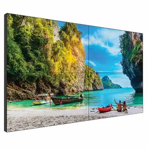 Harga pabrik merek IDB dinding Video 55 inci 0.88mm bezel 500 kecerahan layar LCD seri LG 2*2 2*3*3 3*5 untuk tampilan yang menakjubkan
