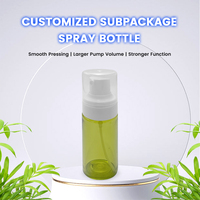 Flacon pompe à savon liquide rechargeable en plastique PET minimaliste de haute qualité 80 ml