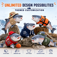 Peluche Mascotte Saumon OEM ODM, Jouet en Peluche Personnalisé, Animal en Peluche de Haute Qualité, Jouet Doux avec Logo Personnalisé, Cadeau Promotionnel