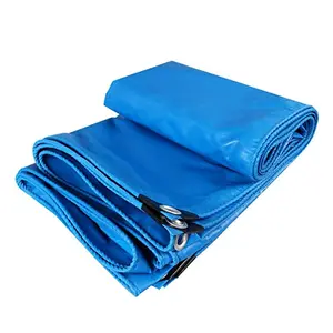 卡车拖车箱盖防水布耐寒聚氯乙烯抗撕裂蓝色聚氯乙烯涂层其他织物编织瑜伽垫