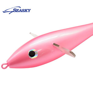 Seasky 10'' fly Flying Bird Lure Wood Teaser Wooden Airplane <span class=keywords><strong>Eat</strong></span> Tackle Pink Fishing Chain Lumo Tormenter Looney - Trolling - Product Image 5