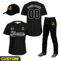 Fabrik-Großhandel Retro Baseball-Uniform Individuell Bedruckte Herren Nadelstreifen Baseball-Shirt & Hosen Sets Throwback Baseball-Trikot