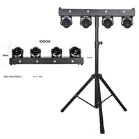 Éclairage DJ professionnel portable, équipement DJ disco, bar à lumière, 4 pièces, 40W RGBW 4 en 1, barre LED PAR, éclairage de scène avec support