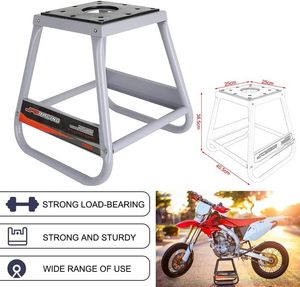 Support d'entretien universel détachable pour moto, cadre en acier robuste, coussinets antidérapants à revêtement en poudre pour la réparation de motos tout-terrain - Product Image 6