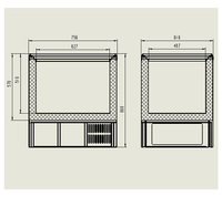 Utilisé Horizontal Top Open Deep Chest Deux Portes en Verre Réfrigérateur et Congélateur 150l -25 ° c à-10 ° c