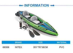 <span class=keywords><strong>Kayak</strong></span> Intex 68306 <span class=keywords><strong>Challenger</strong></span> K2 de PVC, Bote Inflable de Remo de 2 Plazas, <span class=keywords><strong>Kayak</strong></span> de Pesca Resistente al Desgaste - Product Image 3