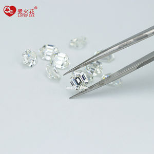 Harga grosir bentuk mewah 5A D/g-white Pink warna kuning longgar batu permata CZ memanjang-heksagon potongan batu kubik zirkonia - Product Image 5