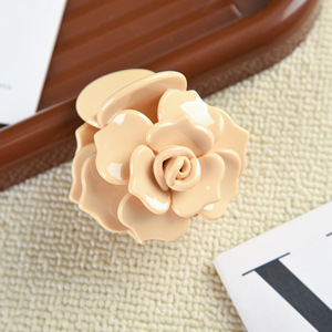 Hair Accessories Stylish Amber Touch Gloss Hair Clamp Large Bright Acetate <b>Flowers</b> Hair Claw <b>Sweet</b> HAIRCLIP - Product Image 5
