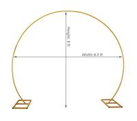 Arche Circulaire en Métal de 9,5 Pieds pour Ballons et Fleurs Artificielles, Décoration de Fond pour Mariage, Anniversaire et Fête, Fournitures d'Arche de Mariage Circulaire