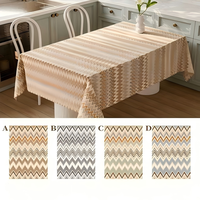 Nappes de table en PVC de luxe rétro, motif feuilles colorées peintes à la main, imperméables, rectangulaires, pour la décoration de tables à café et à manger