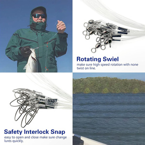 Leaders de pêche, plate-forme de matériel en acier inoxydable avec émerillons de leurre de matériel, plate-forme d'eau salée <span class=keywords><strong>Leader</strong></span> de fil de pêche - Product Image 4