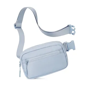 حقيبة خصر أنيقة مخصصة للبيع بالجملة حقيبة مضادة للماء بحزام كروس مع حزام قابل للتعديل لرياضة التنزه
