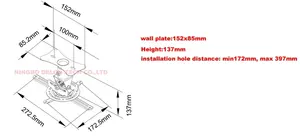 DL-T717 โปรเจคเตอร์เหล็กเอียงได้ติดผนังโปรเจคเตอร์ขายึดเพดานชั้นวางFULL <span class=keywords><strong>Motion</strong></span> - Product Image 4