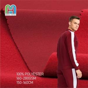 Nhiều màu 100% polyester tricot bàn chải vải siêu Poly chải vải cho cô gái thể thao đào tạo dệt kim & chống tĩnh - Product Image 1