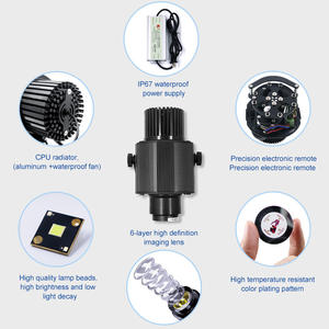 Наружная Водонепроницаемая проекционная стена 40 Вт с лазерным логотипом на заказ, напольная проекционная дверь с изображением, проектор 4 gobo, светодиодный рекламный светильник - Product Image 6