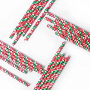 Pailles en papier personnalisées imprimées, écologiques, 8mm 7mm 6mm 5mm 9mm 10mm 12mm, longueur 190 210 230mm - Product Image 2