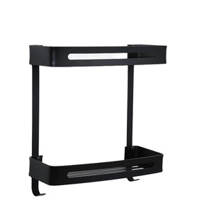 Étagère de rangement pour salle de bain en aluminium spatial, sans perçage, étagère murale multi-niveaux pour les coins des toilettes et de la salle de bain - Product Image 4