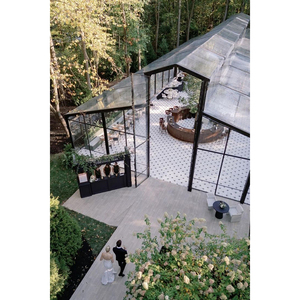 Transparent Marquee Wedding Party <strong>Tent</strong> Black Frame with Clear PVC Cover Aluminum for Indoor Use Accommodates 500 People - Product Image 3