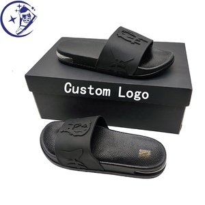 Sandales Personnalisées avec Logo, Semelles PVC, Design de Logo 3D en Caoutchouc, Marque Personnalisée, Claquettes d'Extérieur pour Hommes, OEM/ODM - Product Image 1