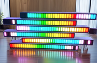 Ampoule néon RGB à commande vocale pour salon moderne, maison intelligente, lampe de bureau d'ordinateur, lampe de bar, ambiance noire et blanche