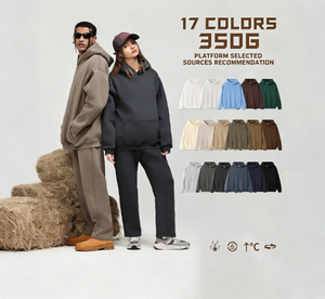 Conjunto de Sudadera con Capucha Unisex, Casual, Extra Grande, de Lujo, de Alta Calidad, de Algodón Sólido, Transpirable, con Estampado Técnico Personalizado, para Invierno - Product Image 2