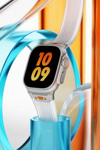 Correa de Reloj de Lujo de Silicona Líquida y Acero Inoxidable 316 para Ultra 49mm SE 44mm 42mm 38mm, Correa Transparente - Product Image 4
