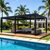 Sweet Home Outdoor Aluminium Ausziehbare Pergola Hochwertige Maßanfertigung Einfach zu Montieren Motorisiertes Schiebedach Wasserdicht