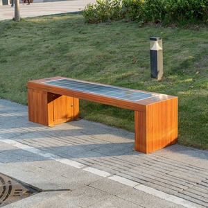 Banco de <span class=keywords><strong>Parque</strong></span> con Estructura de Hierro y Energía Solar, Música Bluetooth, Carga Inalámbrica, Asiento Inteligente con WiFi, Luz, Diseño Moderno, Sin Necesidad de Cableado - Product Image 2