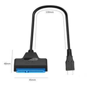 Câble adaptateur USB 3.1 Type C vers SATA III pour disque dur <span class=keywords><strong>SSD</strong></span> 2,5 pouces, 22 broches, pour <span class=keywords><strong>Samsung</strong></span> 870 EVO SATA III <span class=keywords><strong>SSD</strong></span> 2,5 - Product Image 3