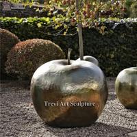 Grande sculpture de pomme en bronze TREVI, personnalisée, moderne, abstraite, en métal, pour la décoration d'hôtels et de galeries
