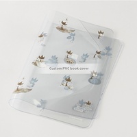 Couverture de livre en PVC transparent personnalisée, imprimée et givrée, avec reliure cousue pour manuels scolaires, 60 feuilles, format A6