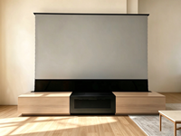 Meuble TV intelligent en noyer Twilight avec écran motorisé électrique UST ALR pour vidéoprojecteur 4K de 72 à 150 pouces