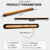 Feux de direction LED pour caravane, bus, remorque, feux arrière homologués ECE, clignotants LED fins pour caravane