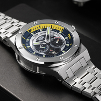 Montres mécaniques orientées affaires Offre Spéciale avec le cas transparent d'acier inoxydable