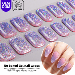 Tiras de <span class=keywords><strong>Uñas</strong></span> de Gel Autoadhesivas con Diseño de Concha de Tortuga Otoñal, Fáciles de Aplicar y Retirar, Libres de Rayos UV, OEM ODM - Product Image 1