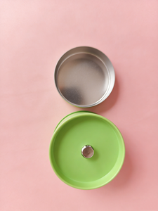 Boîte en fer blanc mat rose de 30g (60*68mm) de qualité alimentaire, hermétique à double couvercle, pour poudre de matcha, bonbons et chocolat, couleur personnalisable, vente en gros - Product Image 4