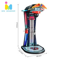 Machine de jeu d'arcade de boxe électronique personnalisée en gros, à monnayeur, pour salle de sport