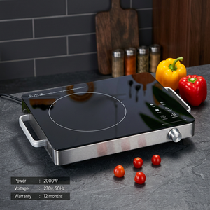 Placa de Cocina Eléctrica de Cerámica de 2000W, Portátil, Plana, de Vidrio, Eficiente Energéticamente, para Encimera de Cocina - Product Image 5
