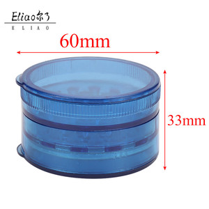 Broyeur à herbes Erliao 60 mm en acrylique, <span class=keywords><strong>pas</strong></span> <span class=keywords><strong>cher</strong></span>, logo OEM, plastique, 4 pièces, broyeur à herbes et à tabac personnalisé - Product Image 5