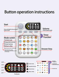 Tableta <span class=keywords><strong>Schulte</strong></span> para Educación Temprana, máquina de entrenamiento de concentración de barra OLED para niños, rompecabezas, audición Visual, estudiantes - Product Image 6